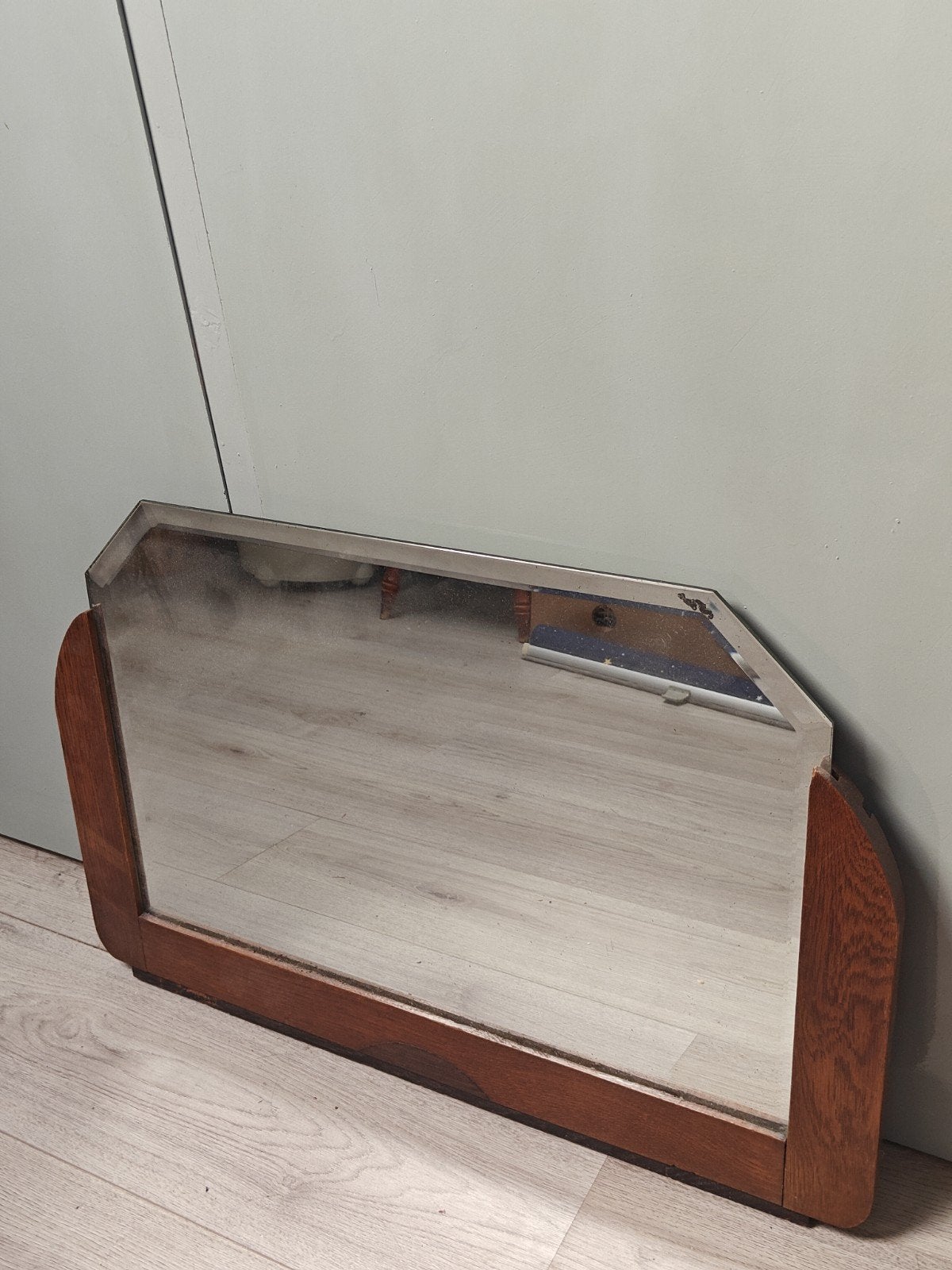 oude vintage spiegel, Ophalen, Gebruikt, Minder dan 100 cm, Rechthoekig