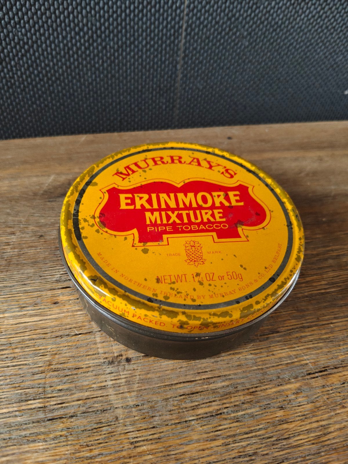 Vintage Murray's Erinmore Mixture Pijptabak Blik, Ophalen of Verzenden, Gebruikt, Overige, Overige merken