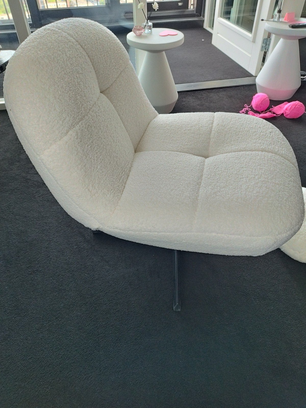 2 Nieuwe Witte TEDDY draaifauteuil per fauteuil 110,00, Ophalen, Nieuw, Eenpersoons, Minder dan 150 cm