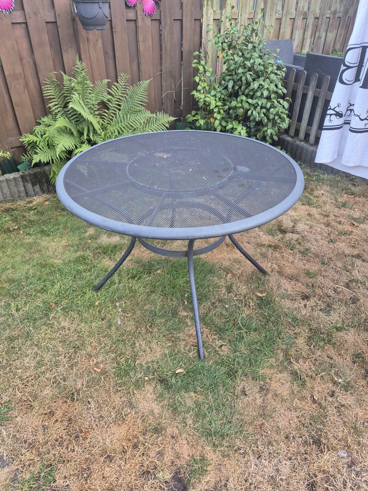 Ronde tuintafel van metaal - Gebruikt, Tuin en Terras, Ophalen, Gebruikt, Rond, Metaal