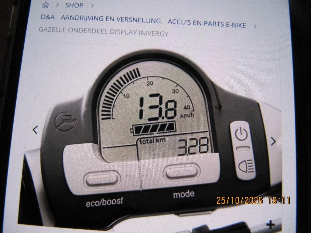 Gezocht  gazelle orange onderdeel display innergy, Ophalen of Verzenden, Snelheidssensor, Zo goed als nieuw