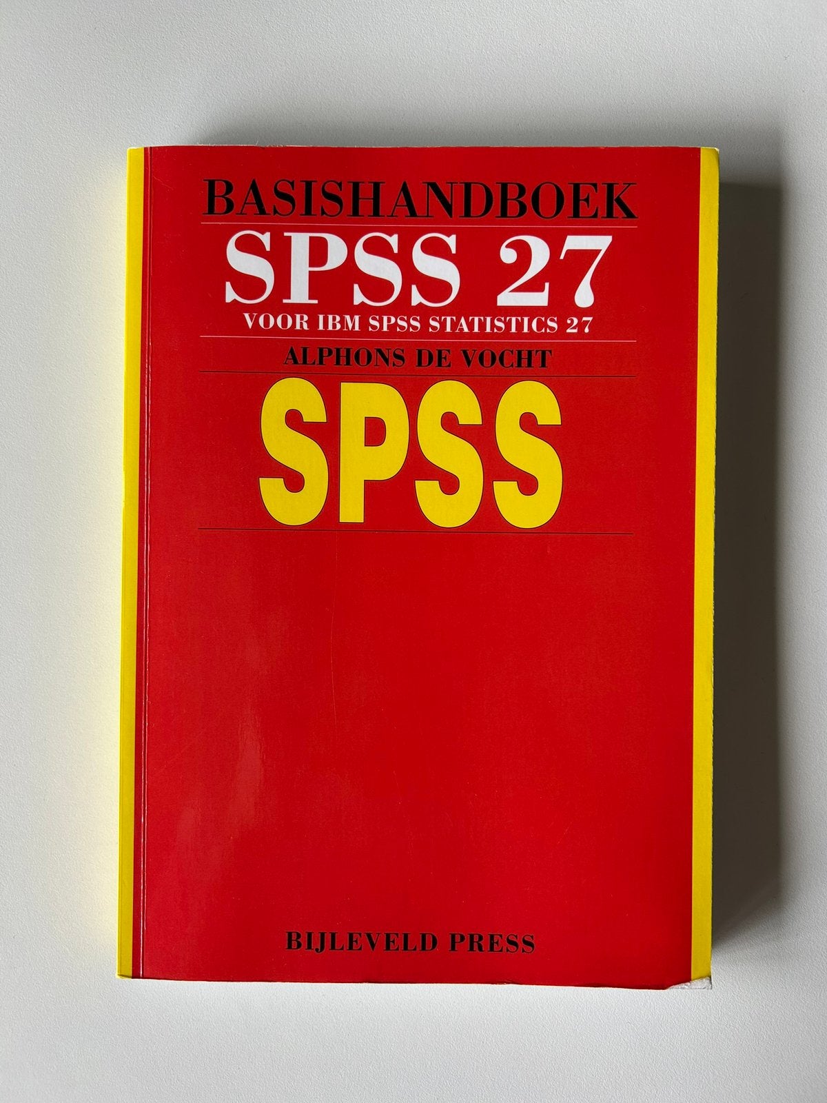Basishandboek SPSS 27 - Alphons de Vocht, Ophalen of Verzenden, Zo goed als nieuw
