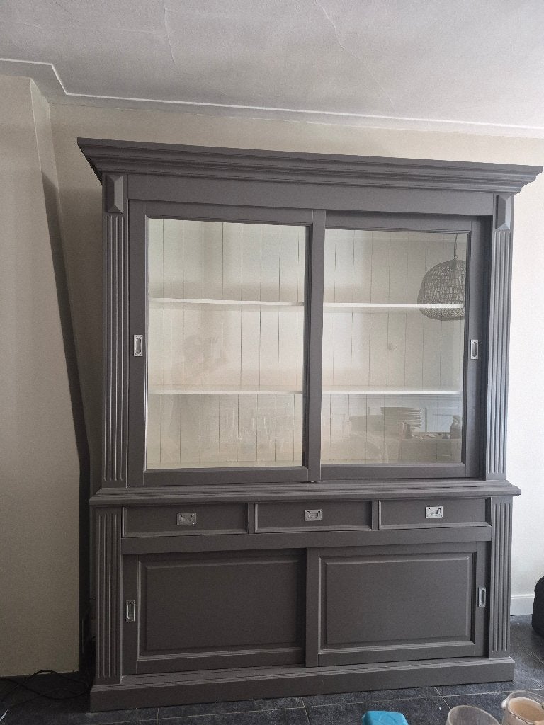Prachtige kast servies/buffet/vitrine kast, 150 tot 200 cm, Ophalen of Verzenden, Zo goed als nieuw, 150 tot 200 cm