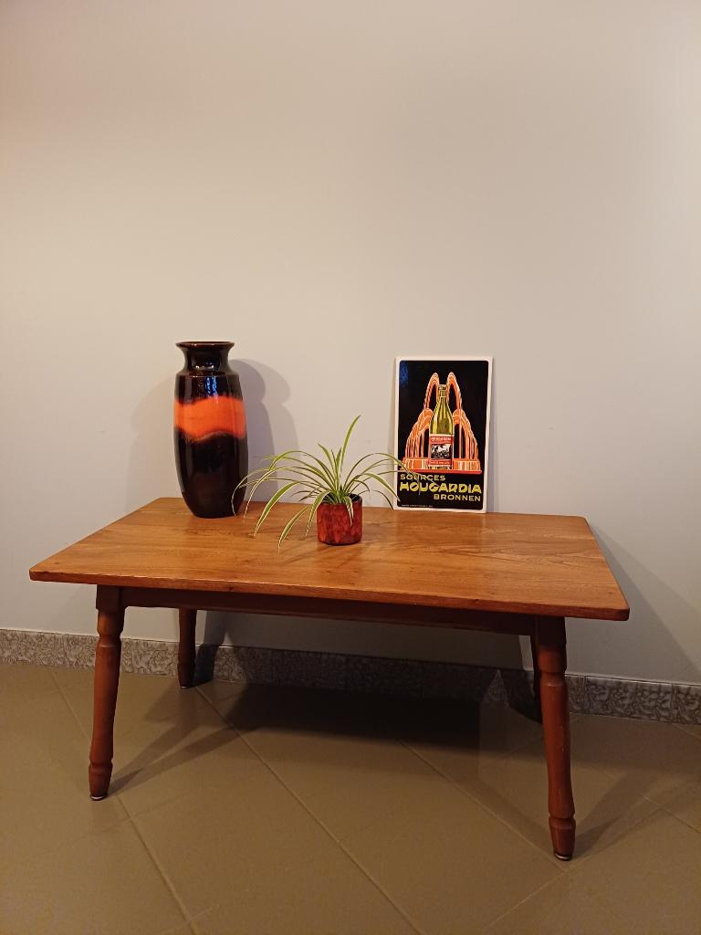 Retro vintage midcentury-modern salontafel koffietafel hout, Ophalen, 100 tot 150 cm, 50 tot 100 cm, Zo goed als nieuw