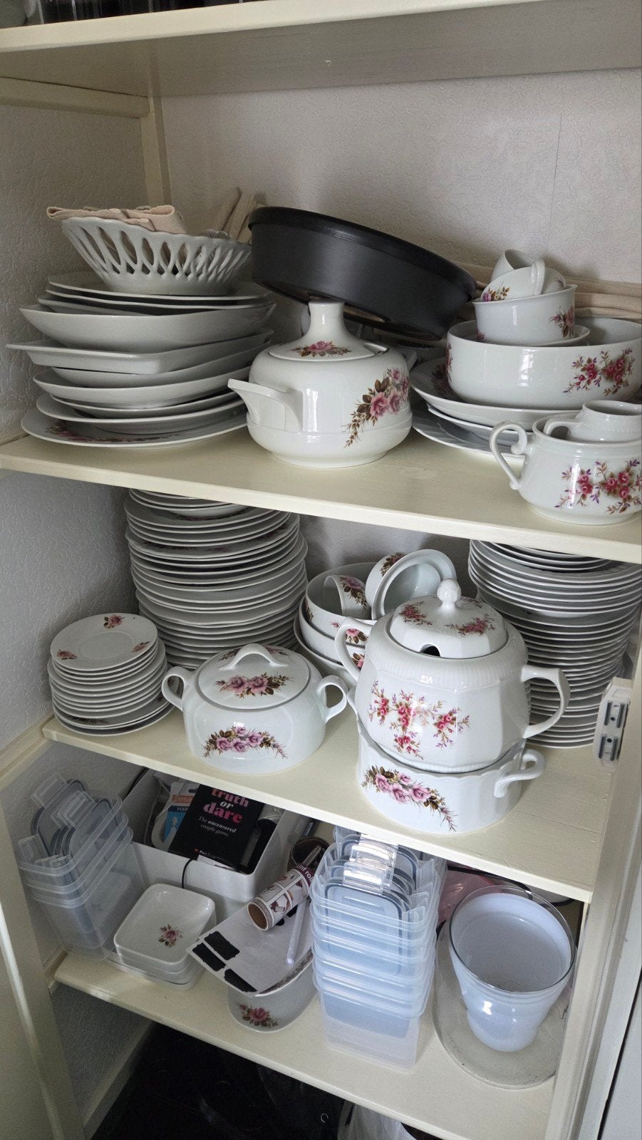 Uitgebreid Royal Schwabap servies met rozenmotief, Ophalen, Overige merken, Vintage, Zo goed als nieuw