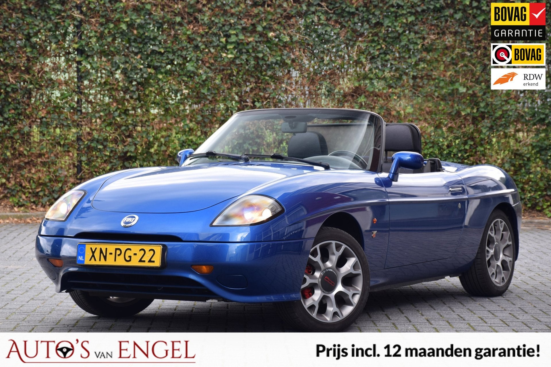 Fiat Barchetta 1.8-16V/Roest vrij/12 mnd Garantie/Vele acces, Auto's, 12 maanden, Zwart, 4 cilinders, Blauw