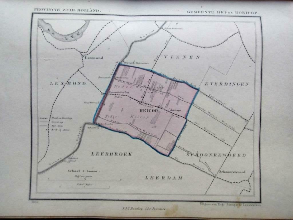 062 / Hei en Boeicop / Litho 1867 Kuyper ZH, Ophalen of Verzenden