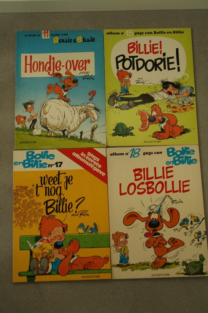 4 x Billie en Bollie, Meerdere stripboeken, Ophalen of Verzenden, Gelezen