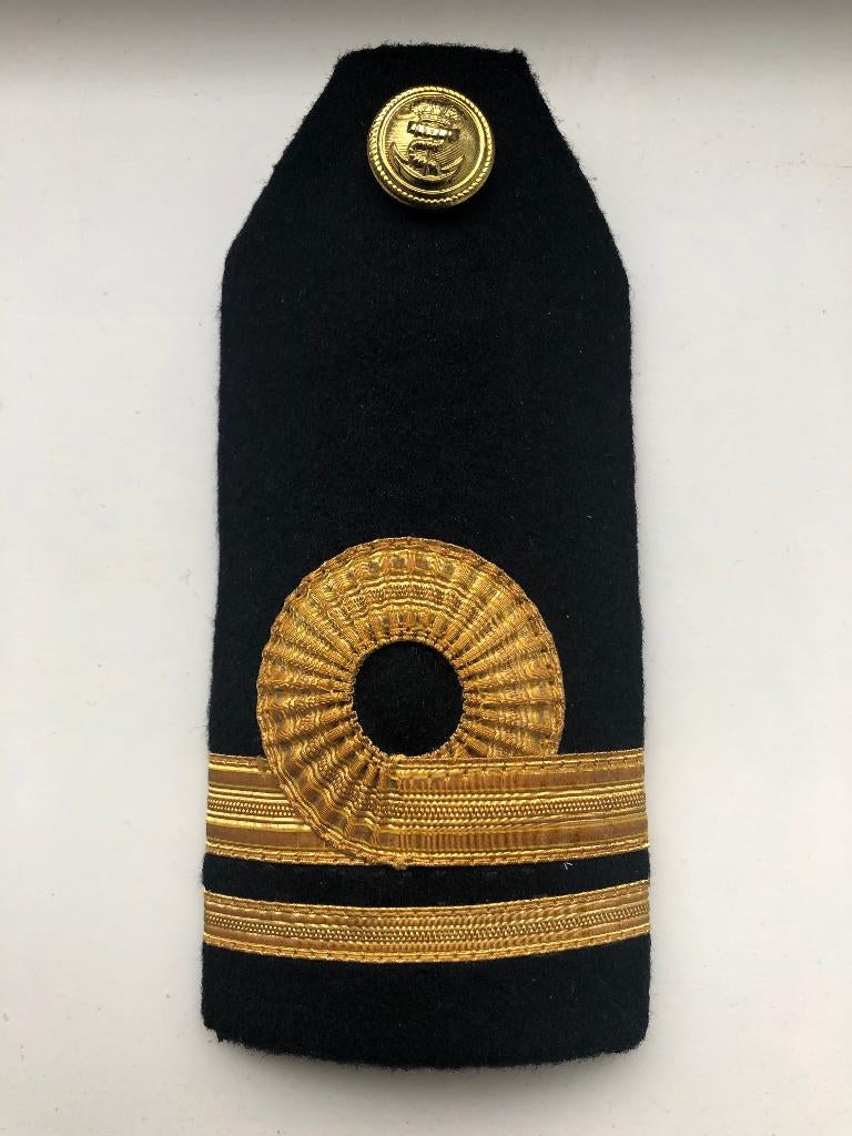 Schouderrang overjas Koninklijke Marine Ltz 2e klasse, Verzamelen, Militaria | Algemeen, Verzenden, Marine, Nederland, Embleem of Badge