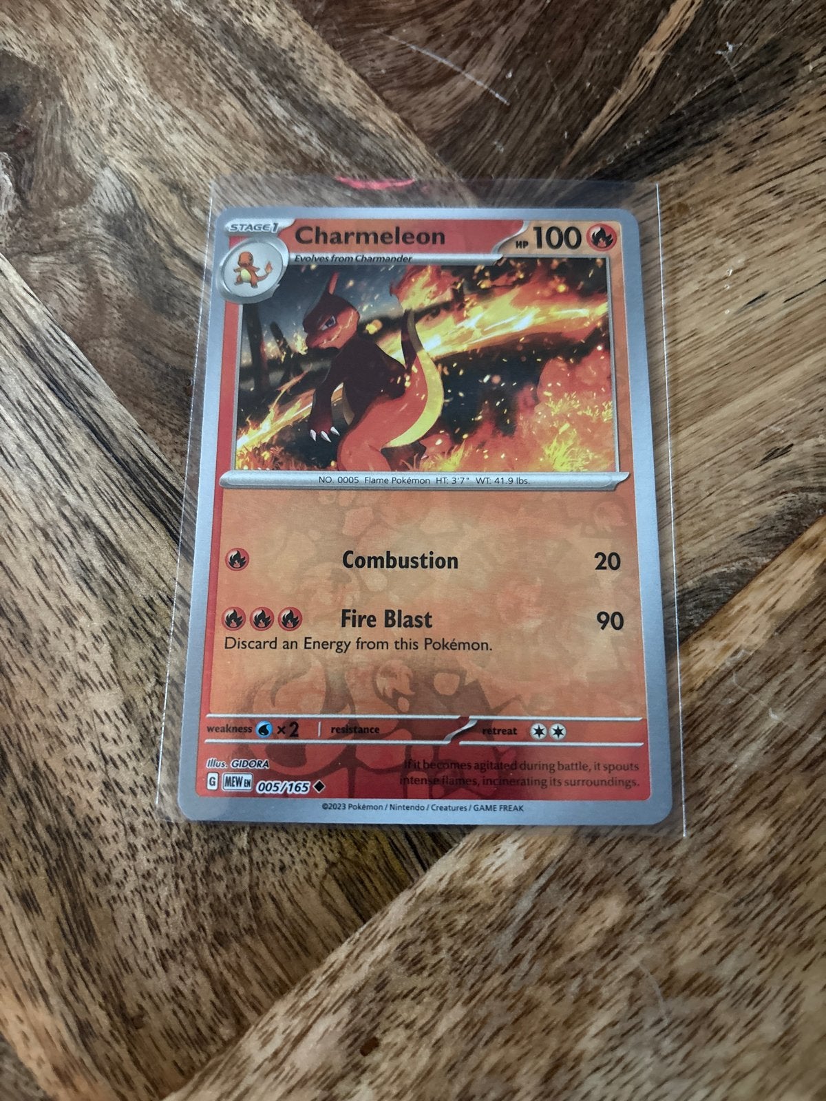 Pokémon Kaart Charmeleon 005/165 Mew Set 2023, Ophalen of Verzenden, Nieuw, Losse kaart