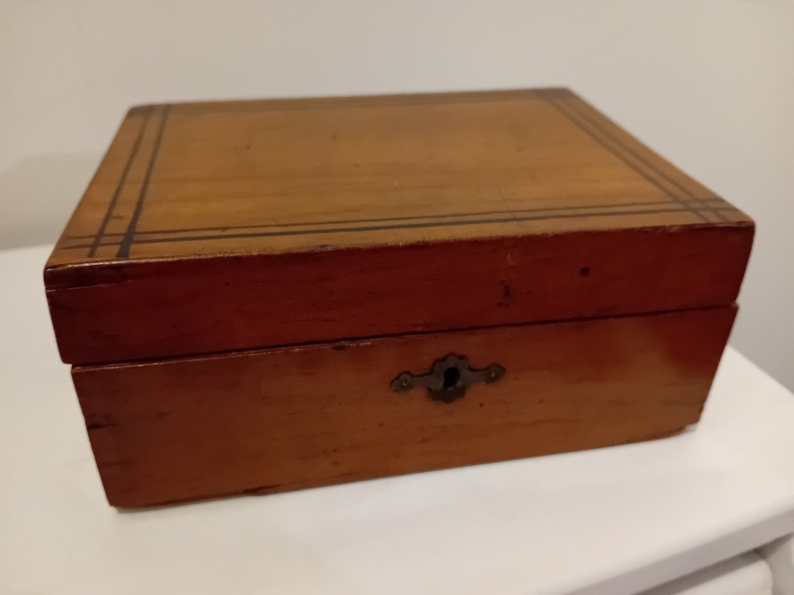 Antiek houten kistje, Antiek en Kunst, Ophalen of Verzenden