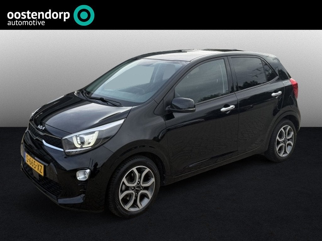 Kia Picanto 1.0 DPi DynamicPlusLine NAVI - CAMERA ZEER - COM, Auto's, Gebruikt, 4 stoelen, Zwart, Origineel Nederlands