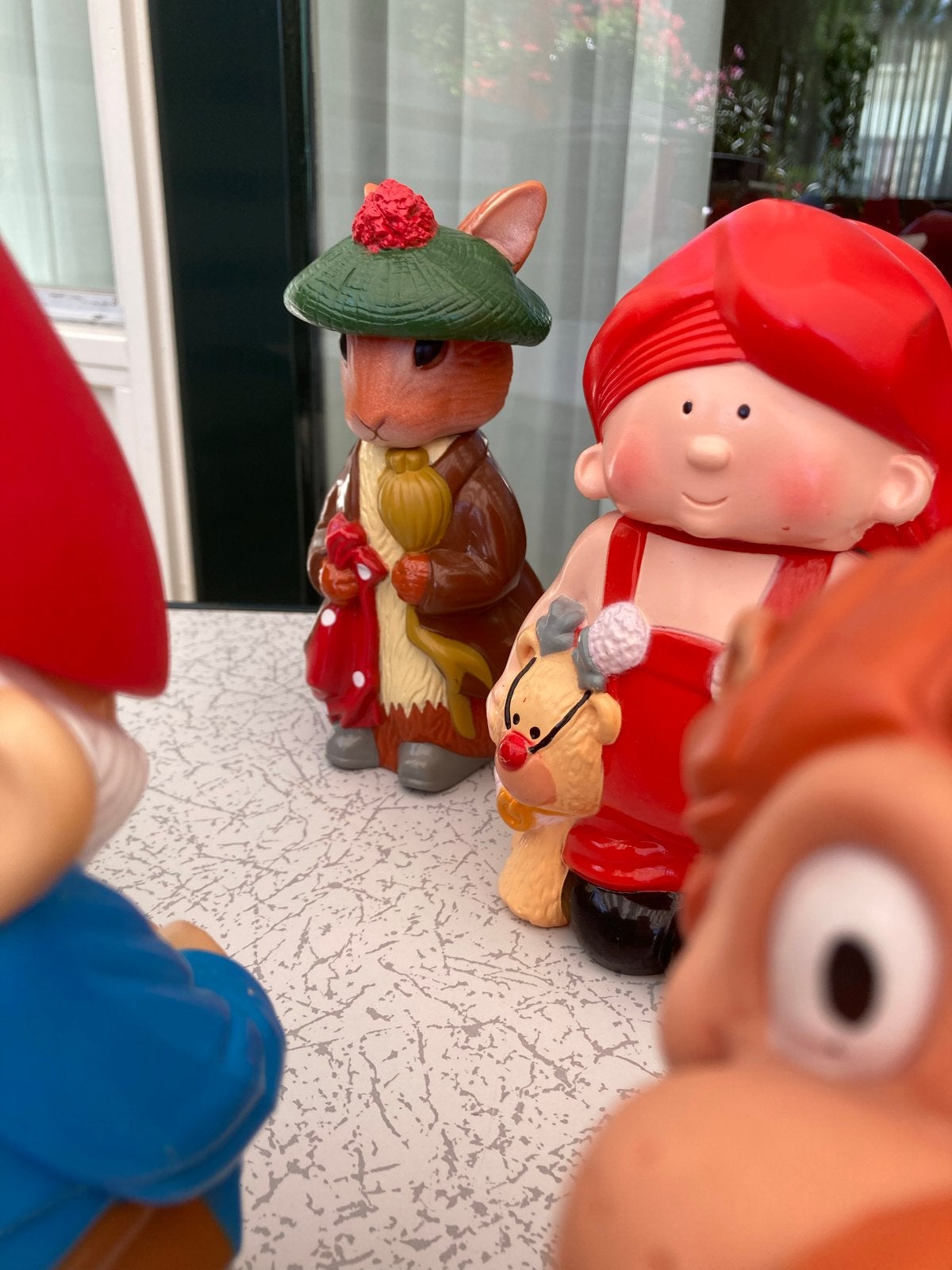 Vintage Beatrix Potter en andere figuren - Badflessen, Verzamelen, Gebruikt, W, Ophalen of Verzenden, W