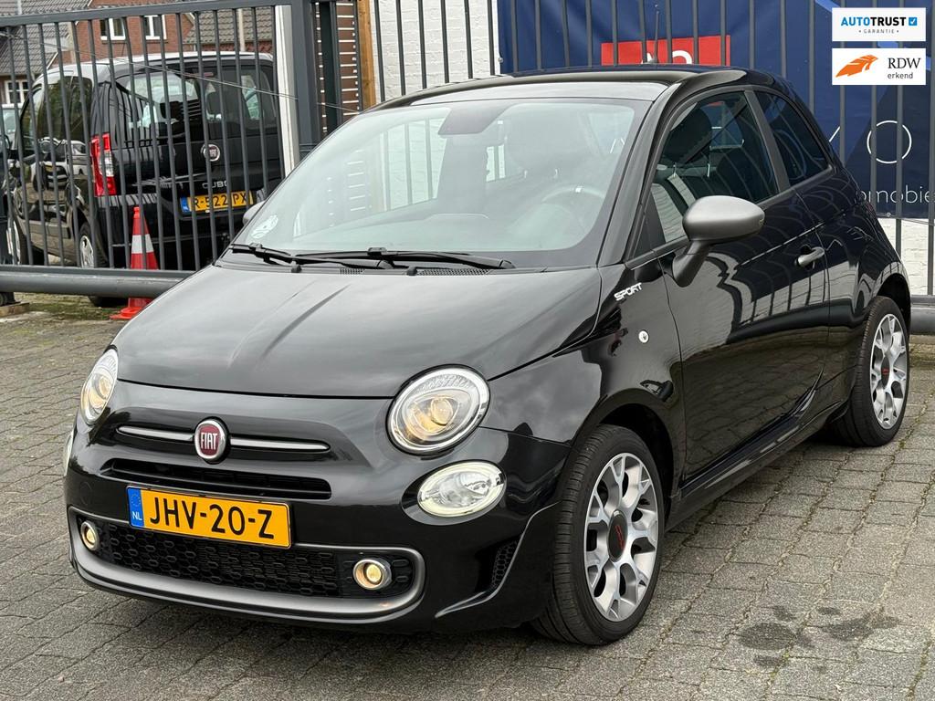 Fiat 500 1.0 Hybrid RED / SPORT / CRUISE CONTROL / AIRCO / S, Gebruikt, Euro 6, 4 stoelen, Zwart