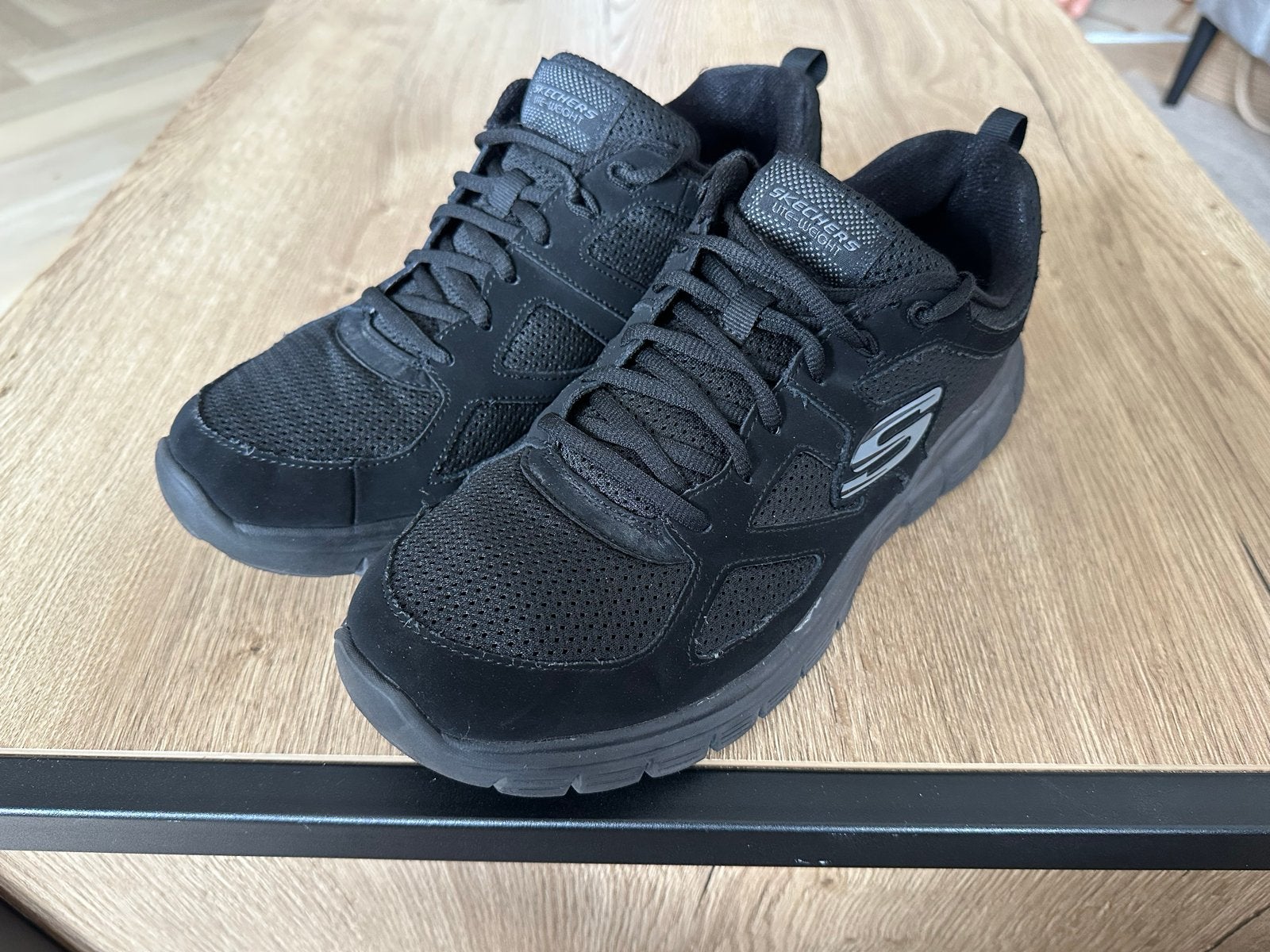 Skechers Lite-Weight Sneakers Zwart Maat 46, Zwart, Ophalen of Verzenden, Sneakers of Gympen, Zo goed als nieuw
