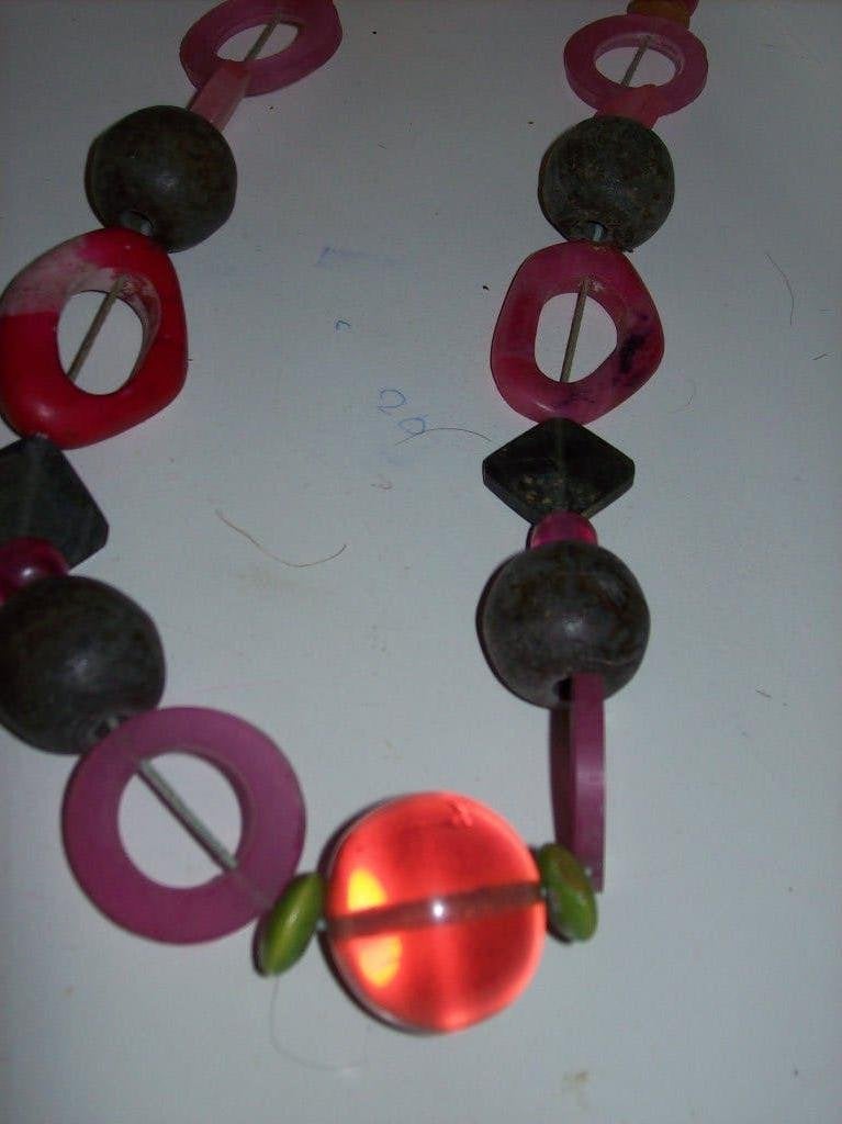Ketting Fraaie Meerkleur tinten Kralen en Stenen model, Overige kleuren, Verzenden, Nieuw, Steen of Mineraal