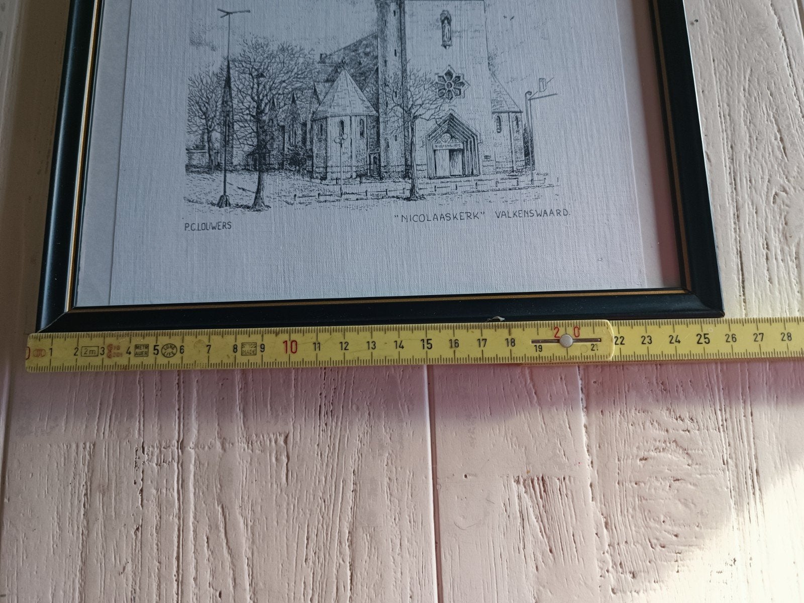 pentekening nicolaas kerk Valkenswaard, Antiek en Kunst, Kunst | Tekeningen en Foto's, Ophalen