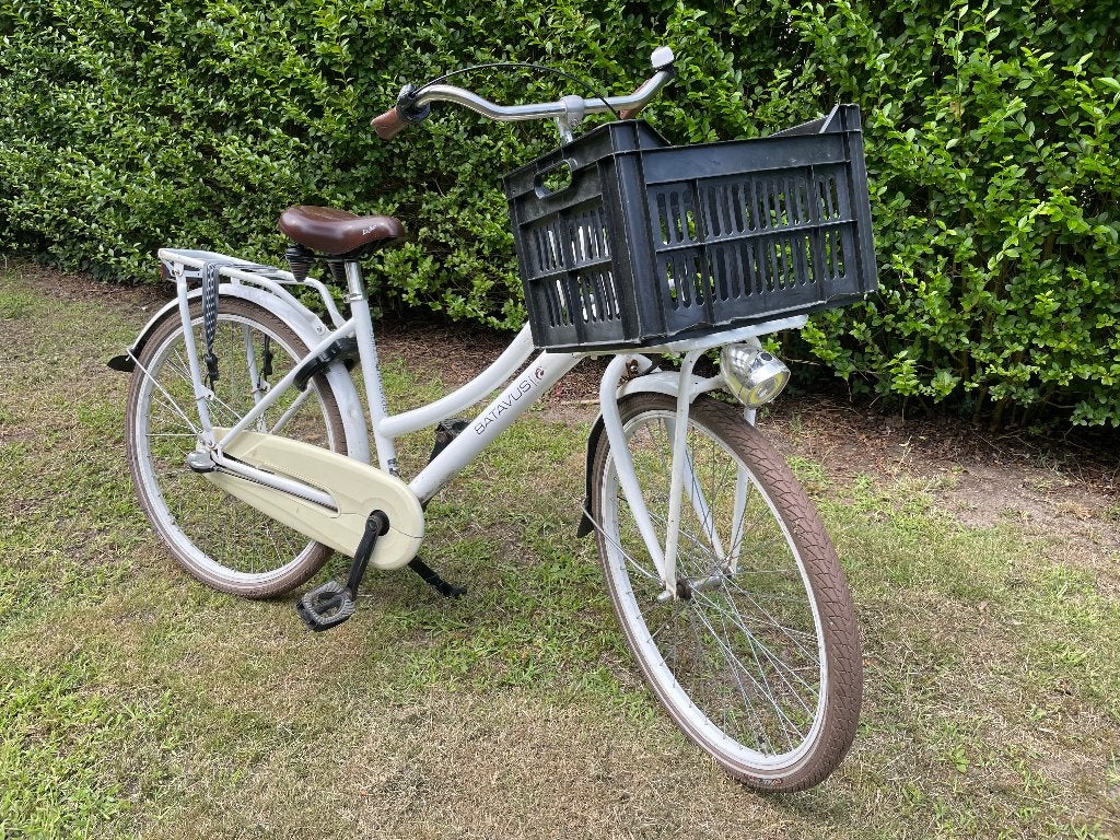 Damesfiets 26” wit, Ophalen, Terugtraprem, Gebruikt, Versnellingen