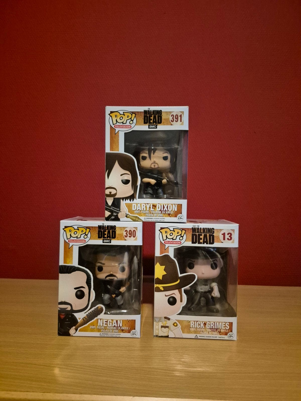 The Walking Dead  Funko Pop Rick, Negan, Daryl (Vaulted), Ophalen of Verzenden, Zo goed als nieuw
