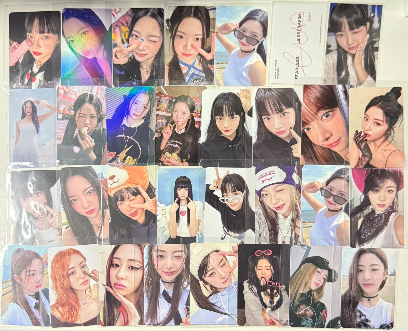 lesserafim photocard eunchae yunjin, Verzenden, Zo goed als nieuw, Foto of Kaart