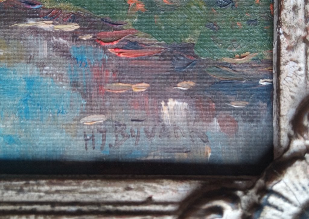 1920s OLIEVERF SCHILDERIJ H.J. BIJVANK 1881-1948, Verzenden