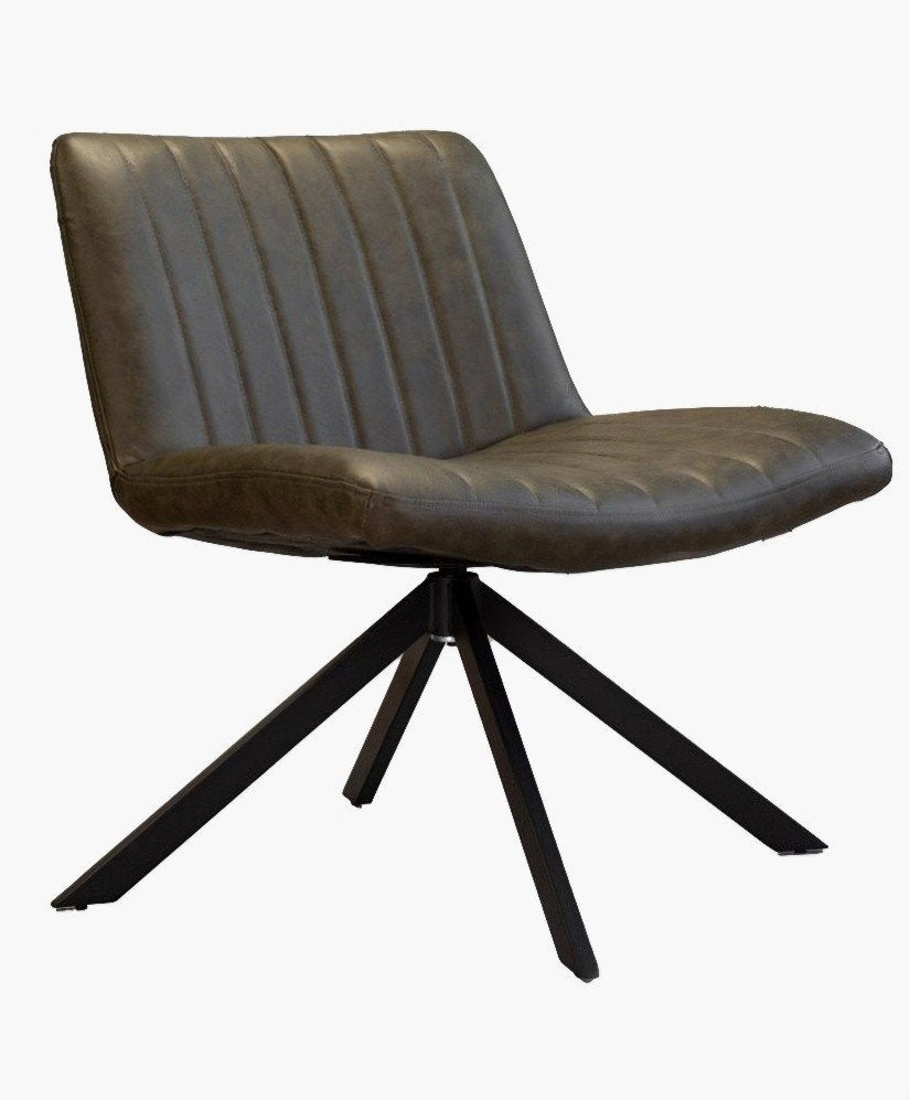 Hippe, olijfgroene fauteuil, Ophalen, 75 tot 100 cm, Kunststof, 50 tot 75 cm