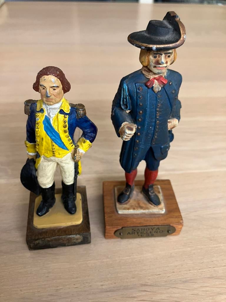 Twee tinnen of loden soldaten Washington en artillerist, Verzamelen, Poppetjes en Figuurtjes, Ophalen of Verzenden, Zo goed als nieuw