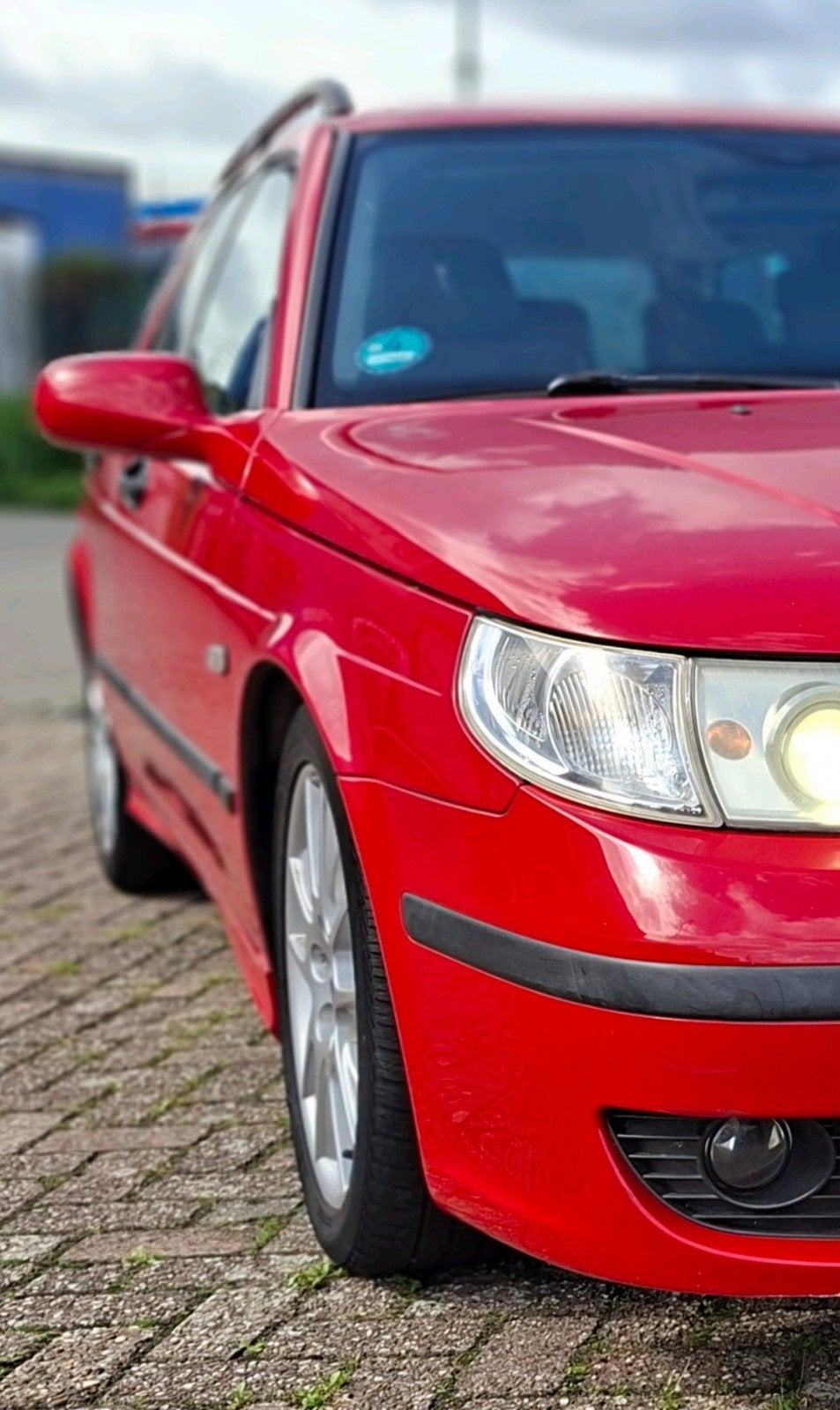 Saab 9-5 Estate 2.0T Vector sport  2005 Rood, Auto's, Voorwielaandrijving, Dealer onderhouden, 1800 kg, 4 cilinders