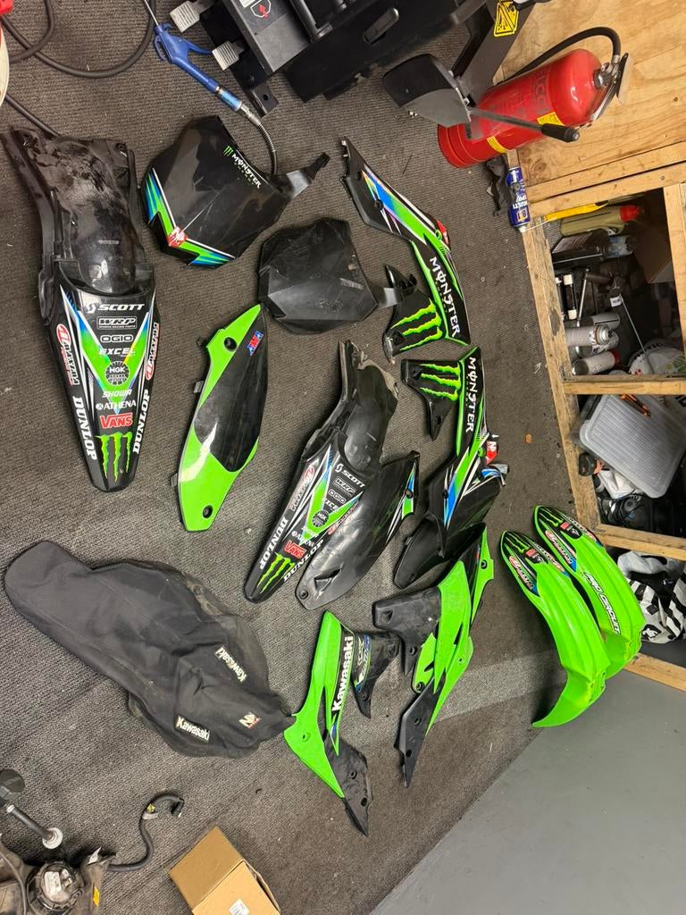 Kawasaki KXF 250 kappenset 2x compleet, Ophalen of Verzenden