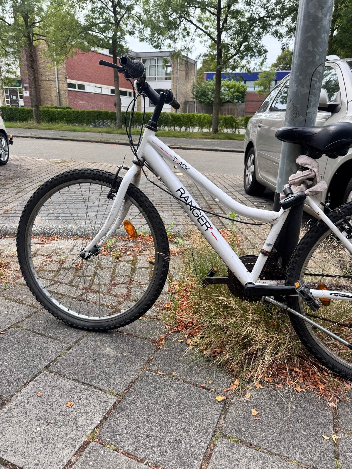 Witte mountainbike 28 inch, Fietsen en Brommers, Fietsen | Heren | Herenfietsen, Gebruikt, Velgrem, Versnellingen, 49 tot 53 cm