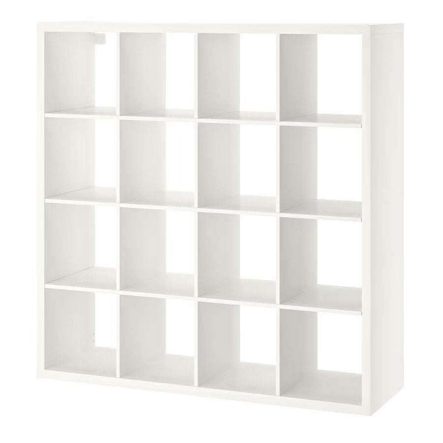 Witte Kallax kast met 16 vakken - IKEA, Ophalen, Met plank(en), Gebruikt, 100 tot 150 cm