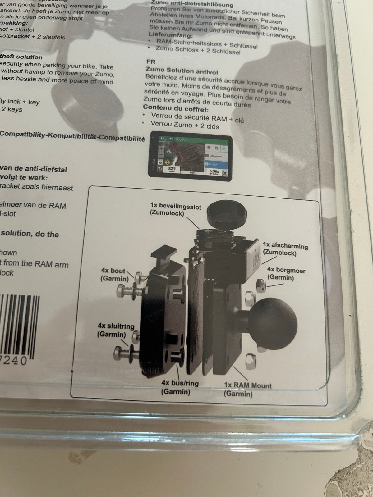 Garmin Zumo XT/XT2 Anti-diefstal slot (ZumoLock), Verzenden, Nieuw