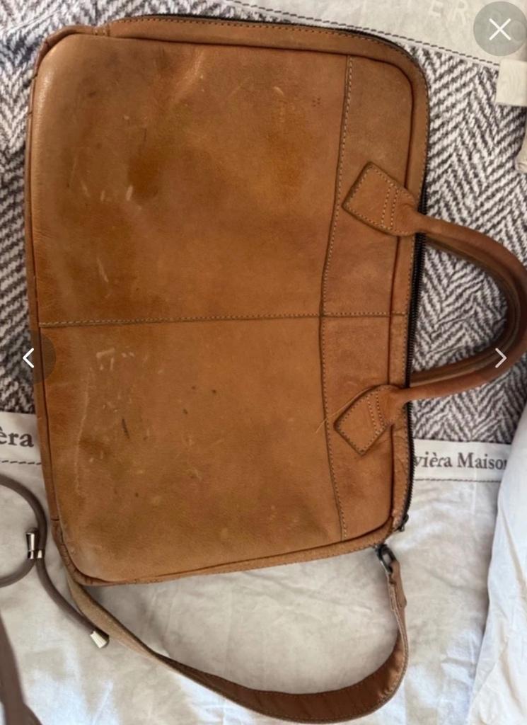 Cowboysbag, Gebruikt, Bruin, Leer, Ophalen