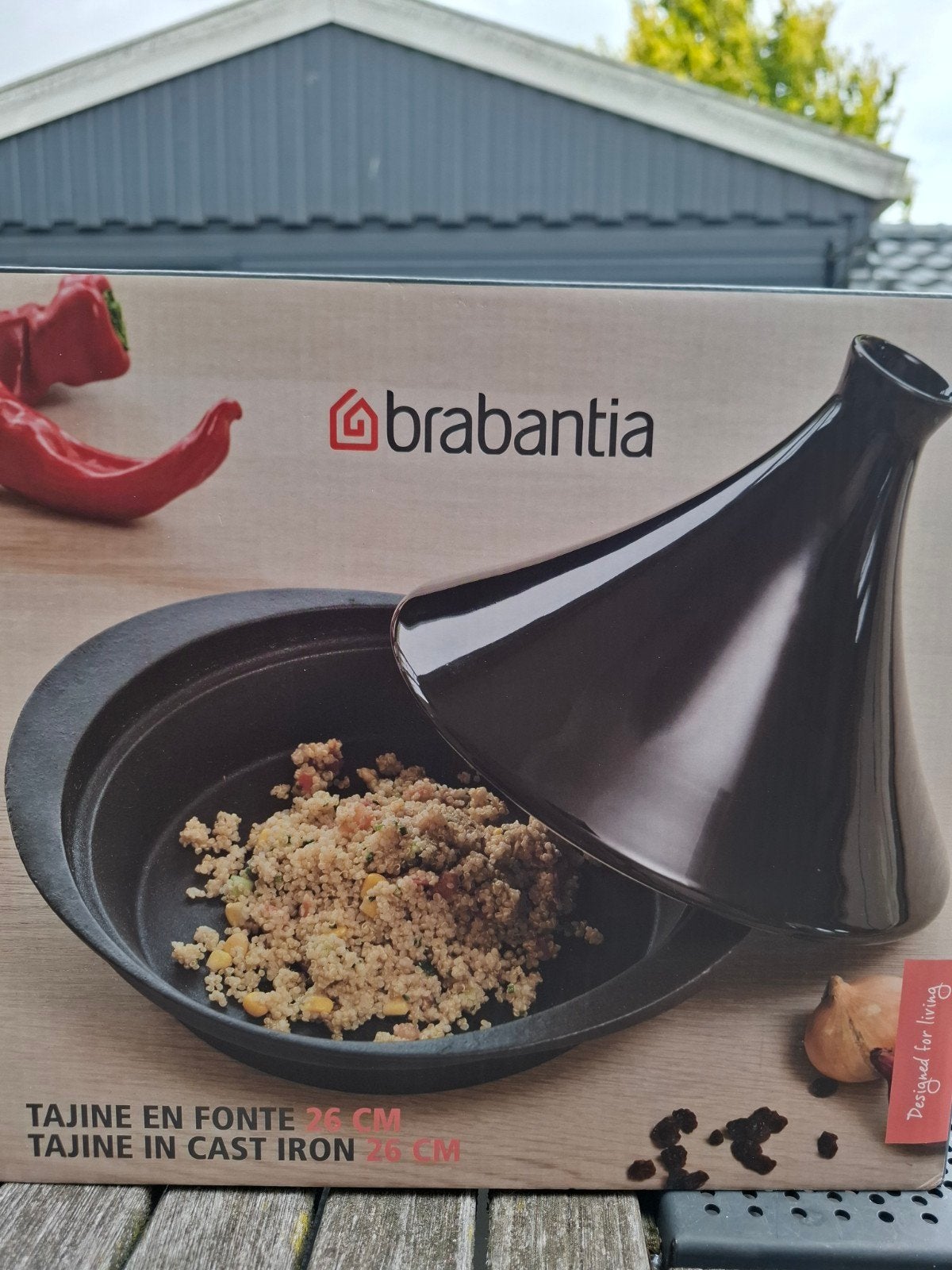 Nieuwe Brabantia Tajine 26 cm met kookboek, Ophalen, Overige typen, Nieuw, Zwart