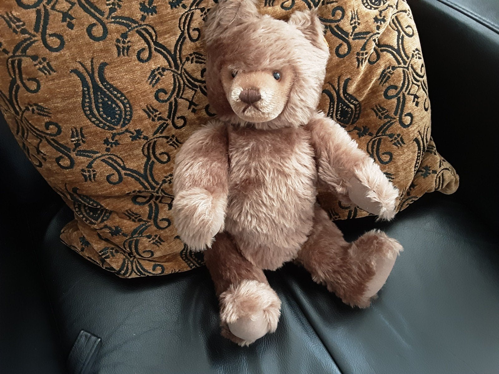Steiff Brombeer met knop en label, 44 cm, bruin, Gebruikt, Overige merken, Met label, Beer