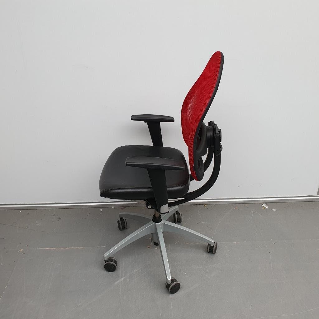 Topstar bureaustoel burostoel rood/zwart, Ophalen, Gebruikt, Zwart