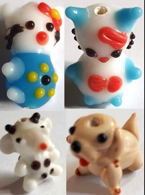 Prachtige handgemaakte murano glas kralen dieren 2, Verzenden, Nieuw, Kraal