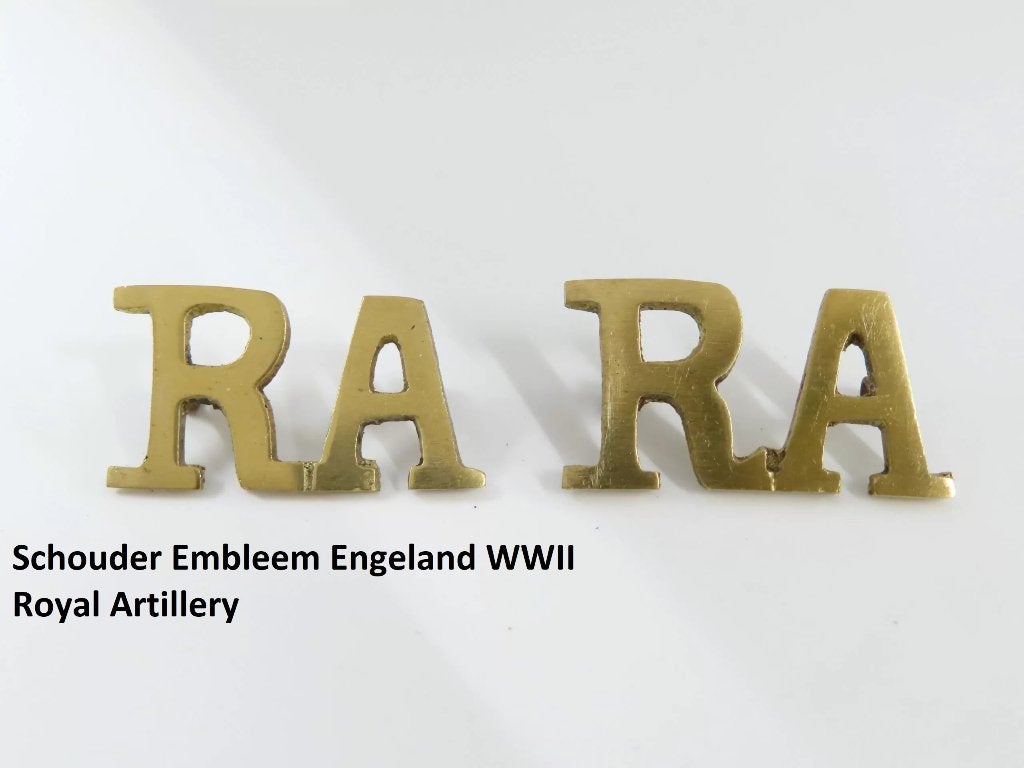 Embleem,Set,Schouder,Engeland,WWII,Royal,Artillery, Verzenden, Landmacht, Engeland, Embleem of Badge