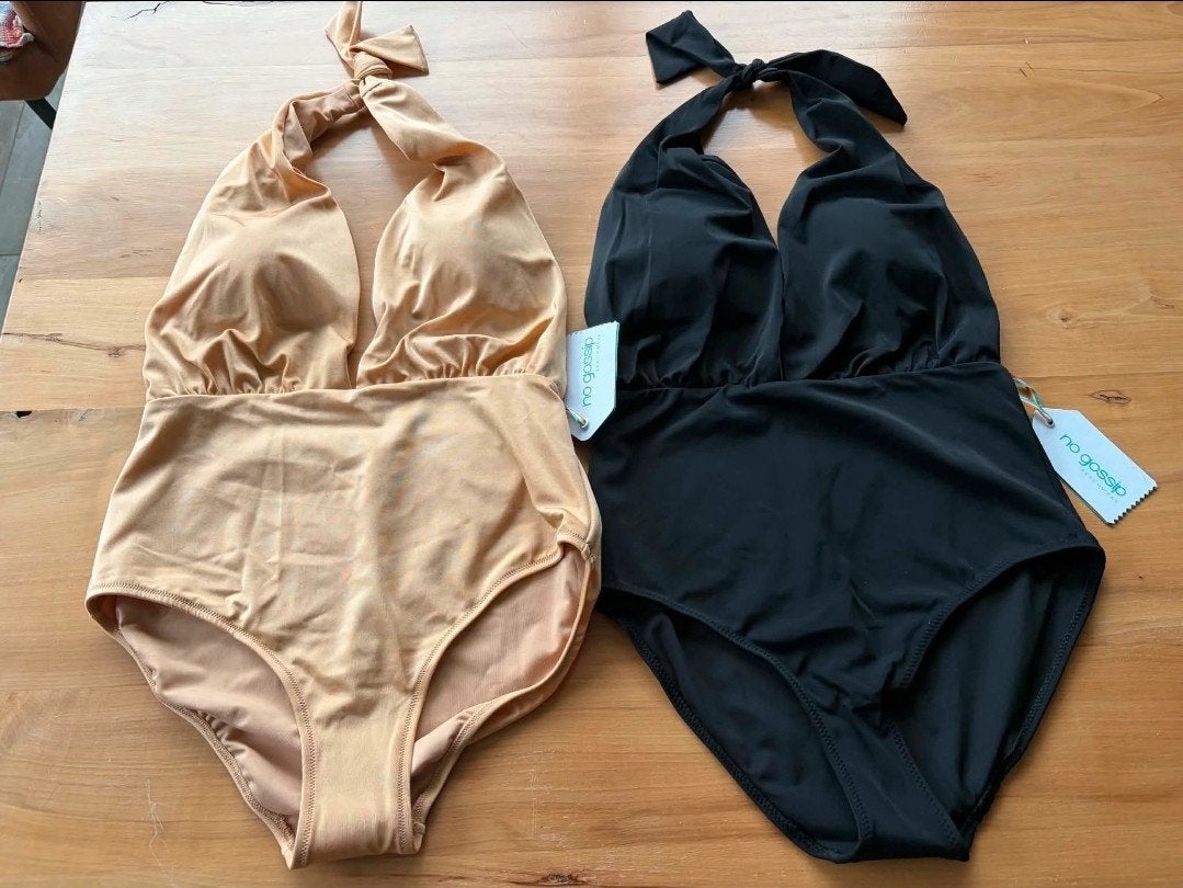 No Gossip Halter Badpakken - Zwart & Goud - Maat 42, Kleding | Dames, No Gossip, Verzenden, Zwart, Nieuw