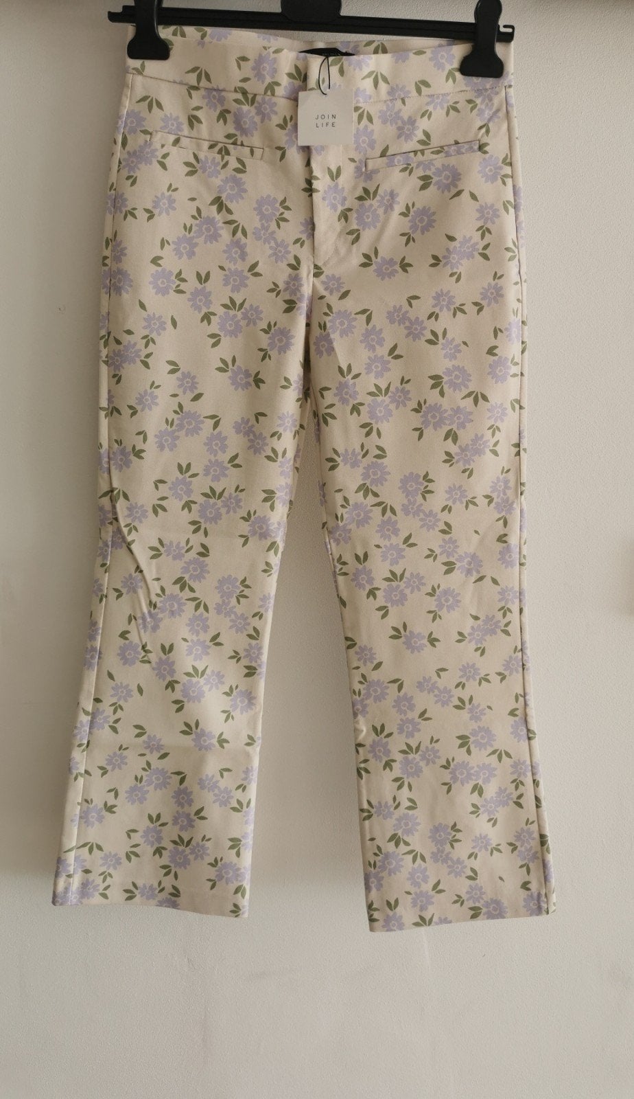 ZARA broek met bloemenprint mt. M, Maat 38/40 (M), Zara, Nieuw, Lang