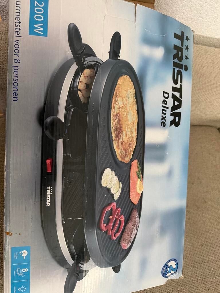 Tristar Deluxe Gourmetstel voor 8 personen - 1200W, Witgoed en Apparatuur, Gourmetstellen, Ophalen of Verzenden, Zo goed als nieuw