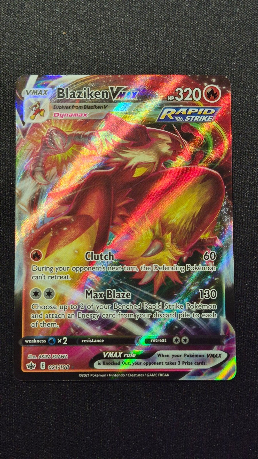 Blaziken VMAX 021/198 – Chilling Reign (2021), Verzenden, Zo goed als nieuw, Losse kaart