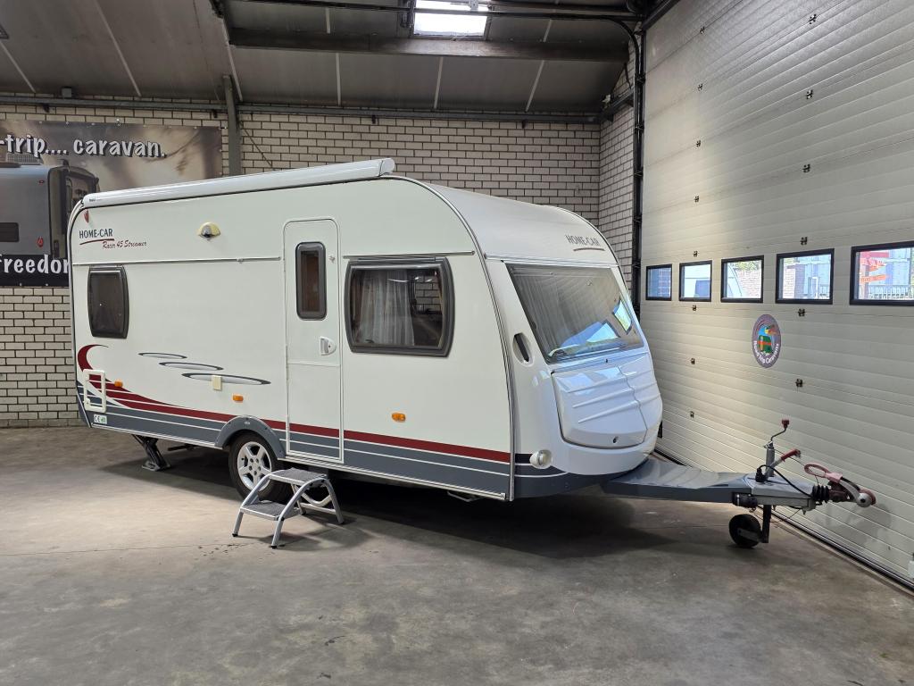 Home-Car Racer 45 Streamer / Frans bed / Rondzit / Mover, Caravans en Kamperen, Caravans, Home-car, Schokbreker, Rondzit, Bedrijf
