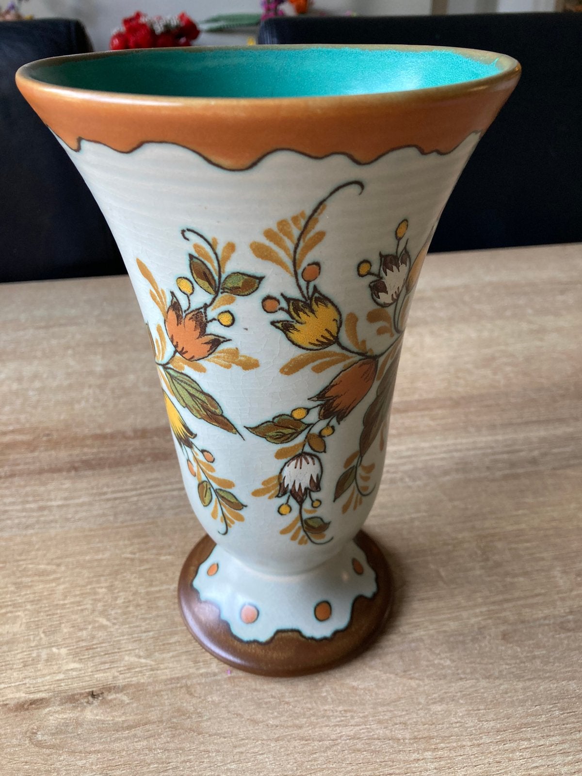 Prachtige Gouds Plateel Vaas "Kitty" - PZH Gouda, Ophalen