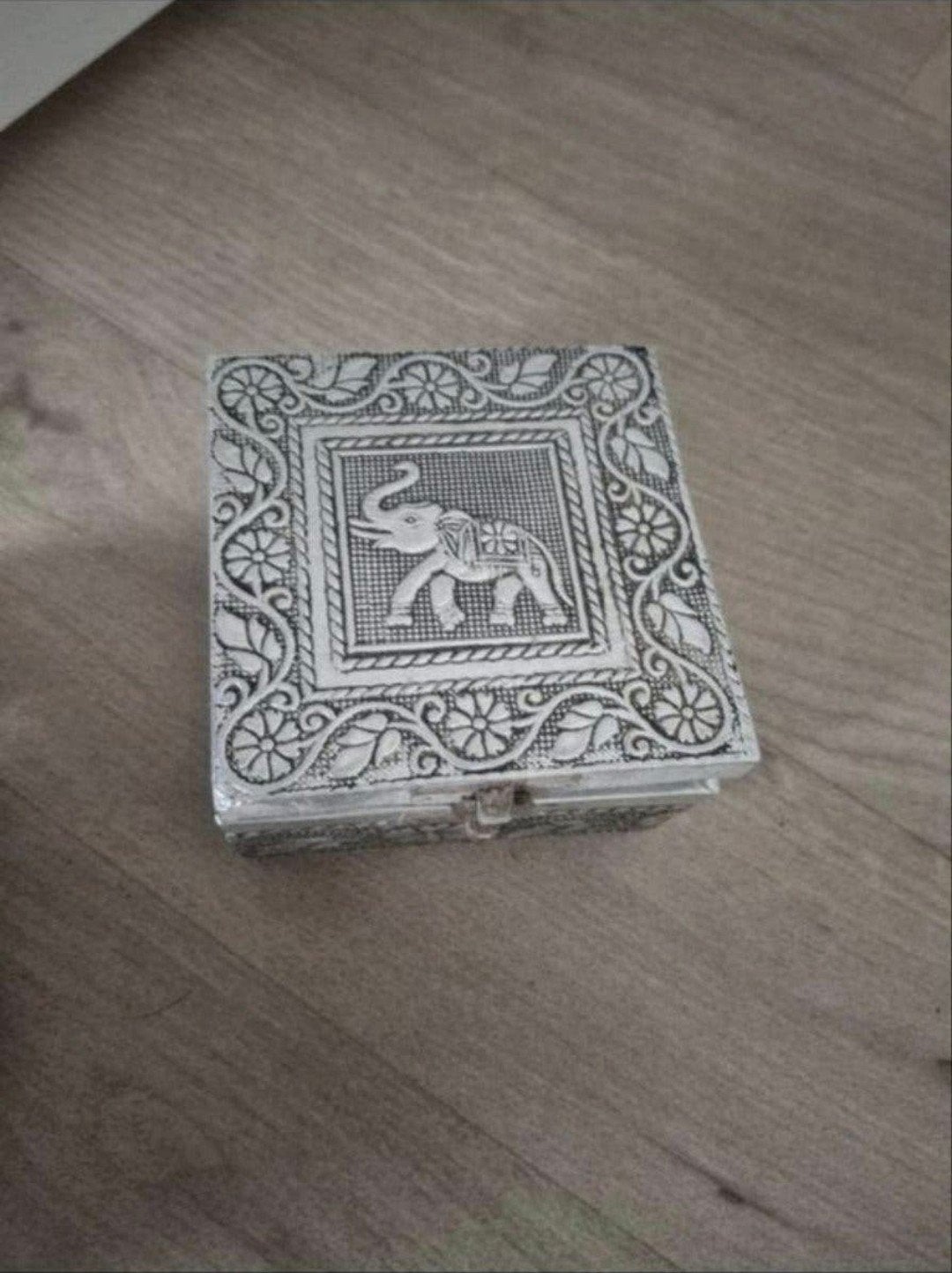 Sieradendoos targot zilver kleur olifant, Ophalen of Verzenden, Zo goed als nieuw, Blauw