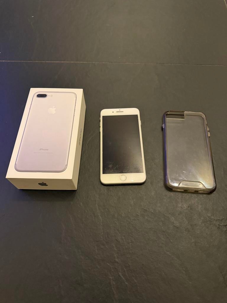 iPhone 7 Plus 256GB Zilver met doos en hoesje, Gebruikt, Zonder simlock, IPhone 7 Plus, Zonder abonnement