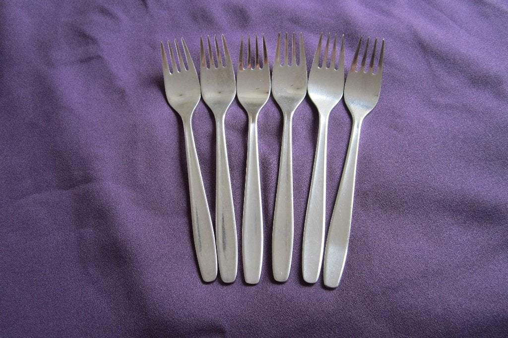 6 ontbijtvork,lunchvork 17 cm Gero Zilmeta quickstep 522., Huis en Inrichting, Gebruikt, Gero, Dessertvork, Los bestek