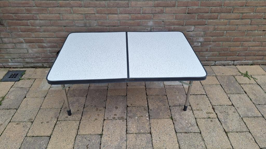 In hoogte verstelbare campingtafel - 80x120cm, Ophalen, Gebruikt, Campingtafel
