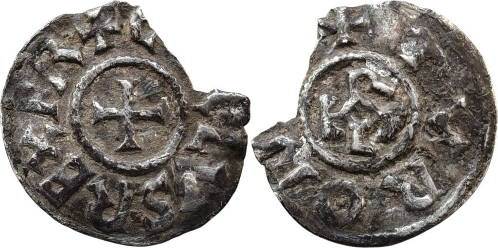 Denier 793 tot 812, Karolingen, Karel de Grote, Tours, Ophalen of Verzenden, Frankrijk, Losse munt, Zilver