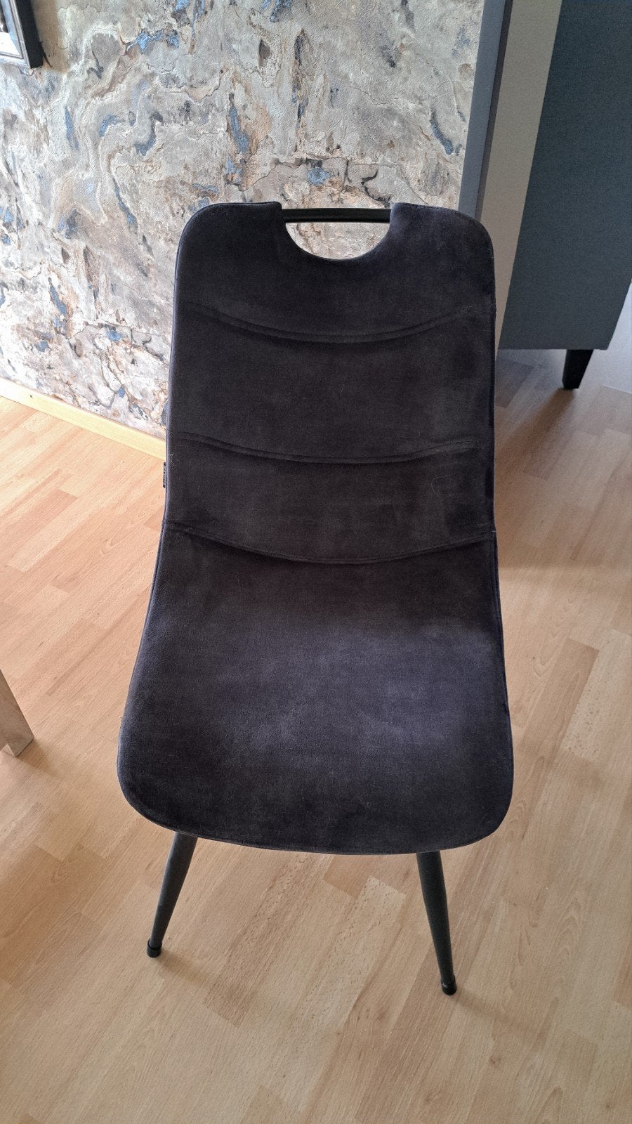 4 Velvet  Mx Sofa stoelen met handige greep, antraciet kleur, Huis en Inrichting, Ophalen, Zo goed als nieuw, Grijs, Stof